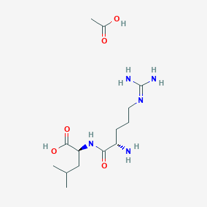 molecular formula C14H29N5O5 B6335382 H-Arg-Leu-OH acetate CAS No. 97275-28-0