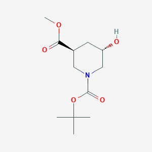 molecular formula C12H21NO5 B6335392 1-t-Butyl 3-methyl (3S,5S)-rel-5-hydroxypiperidine-1,3-dicarboxylate CAS No. 1638765-16-8