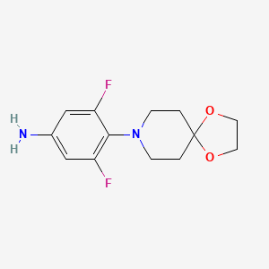 molecular formula C13H16F2N2O2 B6335439 3,5-Difluoro-4-(1,4-dioxa-8-azaspiro[4.5]decan-8-yl)aniline CAS No. 1292836-43-1