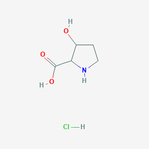 molecular formula C5H10ClNO3 B6335470 3-羟基-DL-脯氨酸盐酸盐 (H-DL-Pro(3-OH)-OH.HCl) CAS No. 1956319-64-4