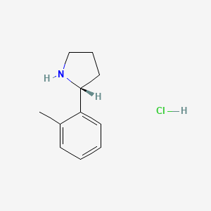 molecular formula C11H16ClN B6335482 (2R)-2-(2-Methylphenyl)pyrrolidine hydrochloride CAS No. 1381929-14-1