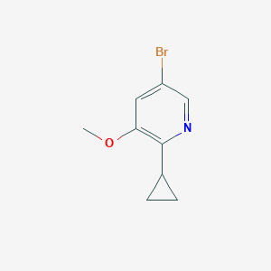 molecular formula C9H10BrNO B6335485 5-Bromo-2-cyclopropyl-3-methoxypyridine CAS No. 1241752-52-2