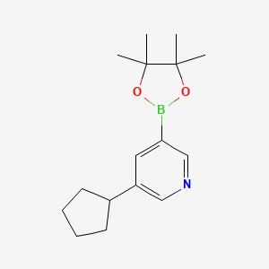 molecular formula C16H24BNO2 B6335512 5-Cyclopentylpyridine-3-boronic acid pinacol ester CAS No. 2096342-36-6