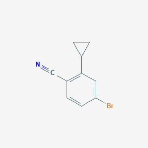 molecular formula C10H8BrN B6335527 4-Bromo-2-cyclopropylbenzonitrile, 95% CAS No. 1353854-27-9