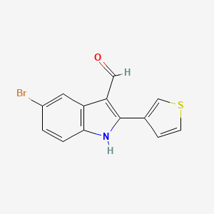 5-Bromo-2-(thiophen-3-yl)-1H-indole-3-carbaldehyde