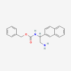Benzyl N-[2-amino-1-(naphthalen-2-yl)ethyl]carbamate