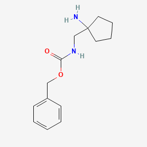 molecular formula C14H20N2O2 B6335621 Benzyl N-[(1-aminocyclopentyl)methyl]carbamate CAS No. 1353000-06-2