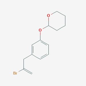 molecular formula C14H17BrO2 B6335656 2-Bromo-3-(3-(Tetrahydro-pyran-2-yloxy)phenyl)-1-propene;  97% CAS No. 1263365-71-4