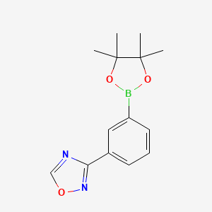 molecular formula C14H17BN2O3 B6335689 3-(1,2,4-Oxadiazol-3-yl)phenylboronic acid, pinacol ester CAS No. 1403469-19-1