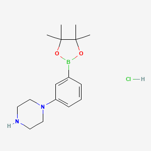 molecular formula C16H26BClN2O2 B6335700 3-Piperazinylphenylboronic acid, pinacol ester hydrochloride CAS No. 2088169-24-6