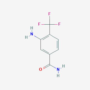 molecular formula C8H7F3N2O B6335725 3-Amino-4-(trifluoromethyl)benzamide CAS No. 1369857-78-2