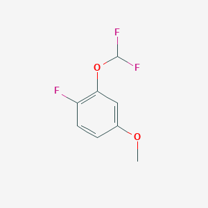 molecular formula C8H7F3O2 B6335742 2-(Difluoromethoxy)-1-fluoro-4-methoxybenzene CAS No. 1261478-29-8