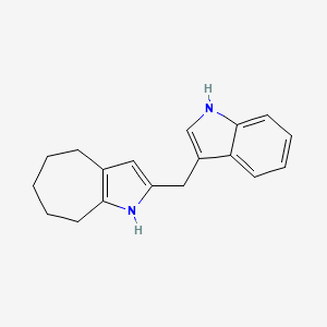 2-(1H-Indol-3-ylmethyl)-1,4,5,6,7,8-hexahydrocyclohepta[b]pyrrole