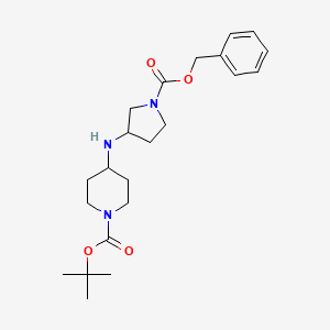 molecular formula C22H33N3O4 B6335953 t-Butyl 4-(1-(benzyloxycarbonyl)pyrrolidin-3-ylamino)piperidine-1-carboxylate CAS No. 1824008-56-1