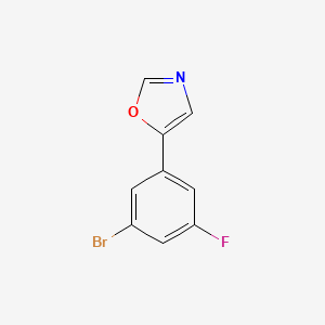 molecular formula C9H5BrFNO B6335959 5-(3-bromo-5-fluorophenyl)oxazole CAS No. 1403469-13-5