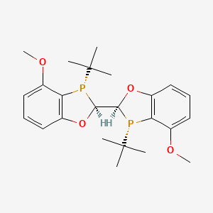 molecular formula C24H32O4P2 B6335979 (2S,2'S,3S,3'S)-3,3'-Bis(1,1-dimethylethyl)-2,2',3,3'-tetrahydro-4,4'-dimethoxy-2,2'-bi-1,3-benzoxaphosphole CAS No. 1202033-19-9