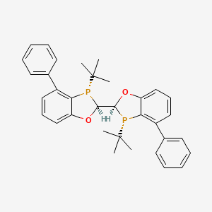 molecular formula C34H36O2P2 B6335987 (2S,2'S,3S,3'S)-3,3'-Di-tert-butyl-4,4'-diphenyl-2,2',3,3'-tetrahydro-2,2'-bibenzo[d][1,3]oxaphosphole, 97% (>99% ee) CAS No. 1202033-21-3