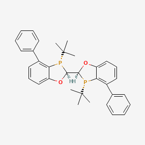 molecular formula C34H36O2P2 B6335987 (2S,2'S,3S,3'S)-3,3'-二叔丁基-4,4'-二苯基-2,2',3,3'-四氢-2,2'-联苯并[d][1,3]氧杂磷杂环，97%（>99% ee） CAS No. 1202033-21-3