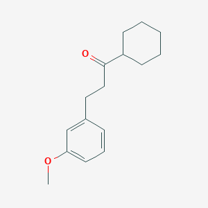 molecular formula C16H22O2 B063360 Cyclohexyl 2-(3-methoxyphenyl)ethyl ketone CAS No. 175234-19-2