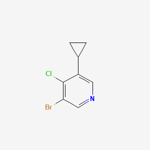 molecular formula C8H7BrClN B6336000 3-溴-4-氯-5-环丙基吡啶 CAS No. 1404367-15-2