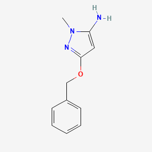 molecular formula C11H13N3O B6336010 5-Amino-3-(benzyloxy)-1-methyl-1H-pyrazole CAS No. 1414569-22-4