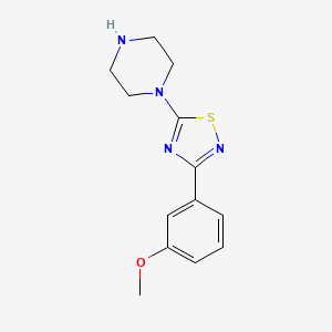 molecular formula C13H16N4OS B6336069 1-[3-(3-Methoxyphenyl)-1,2,4-thiadiazol-5-yl]piperazine CAS No. 1417825-11-6