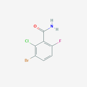 molecular formula C7H4BrClFNO B6336076 3-Bromo-2-chloro-6-fluorobenzamide CAS No. 1421620-32-7