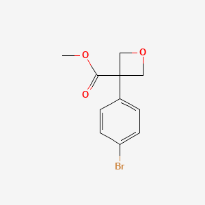 molecular formula C11H11BrO3 B6336081 Methyl 3-(4-bromophenyl)oxetane-3-carboxylate CAS No. 1423702-65-1