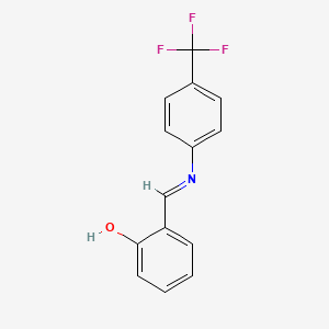 molecular formula C14H10F3NO B6336091 2-((E)-{[4-(Trifluoromethyl)phenyl]imino}methyl)phenol;  >90% CAS No. 1220247-60-8