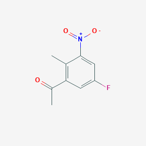 molecular formula C9H8FNO3 B6336149 1-(5-Fluoro-2-methyl-3-nitrophenyl)ethanone CAS No. 176548-78-0