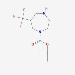 molecular formula C11H19F3N2O2 B6336198 6-三氟甲基-[1,4]二氮杂环戊烷-1-羧酸叔丁酯 CAS No. 1273564-15-0