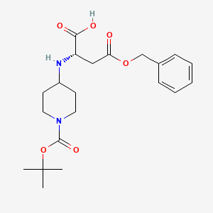 molecular formula C21H30N2O6 B6336218 N-(1-Boc-piperidin-4-yl)-L-aspartic acid-4-benzyl ester CAS No. 959584-22-6