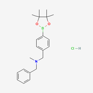 N-Benzyl-N-methyl-1-(4-(4,4,5,5-tetramethyl-1,3,2-dioxaborolan-2-yl)phenyl)methanamine hydrochloride