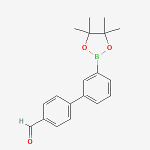 molecular formula C19H21BO3 B6336258 3'-(4,4,5,5-Tetramethyl-1,3,2-dioxaborolan-2-yl)-[1,1'-biphenyl]-4-carbaldehyde CAS No. 2724208-24-4