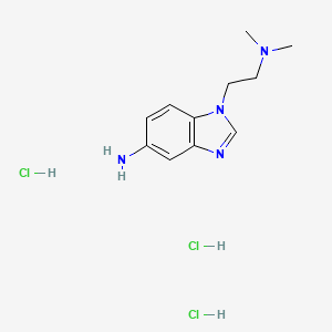molecular formula C11H19Cl3N4 B6336275 1-[2-(Dimethylamino)ethyl]-1H-benzimidazol-5-amine trihydrochloride, 95% CAS No. 1374408-38-4