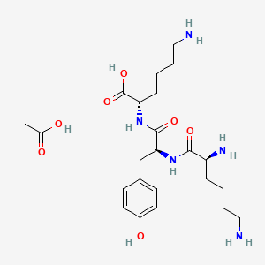 molecular formula C23H39N5O7 B6336280 H-Lys-Tyr-Lys-OH acetate CAS No. 1217459-80-7