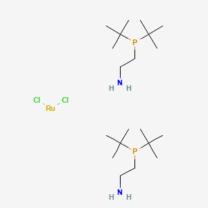 molecular formula C20H48Cl2N2P2Ru B6336333 Dichlorobis[2-(di-t-butylphosphino)ethylamine]ruthenium(II), 97% CAS No. 1092372-91-2