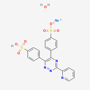 molecular formula C20H15N4NaO7S2 B6336384 5,6-Diphenyl-3-(2-pyridyl)-1,2,4-triazine-4,4 -disulfonic acid monosodium salt hydrate, 97% CAS No. 1266615-85-3