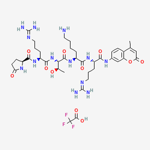 molecular formula C39H58F3N13O11 B6336419 Pyr-Arg-Thr-Lys-Arg-AMC trifluoroacetate CAS No. 1255501-99-5