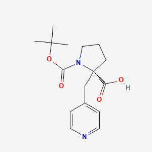 molecular formula C16H22N2O4 B6336460 Boc-(S)-alpha-(4-pyridinylmethyl)-proline CAS No. 1217722-02-5