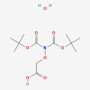 molecular formula C12H23NO8 B6336547 Bis-Boc-Aoa, {[Bis(t-Butyloxycarbonyl)amino]oxy}acetic acid monohydrat CAS No. 1987175-47-2
