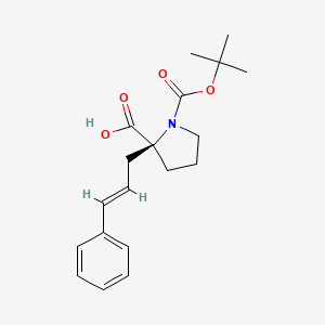 molecular formula C19H25NO4 B6336574 Boc-(S)-alpha-(3-phenyl-allyl)-proline CAS No. 1373512-24-3