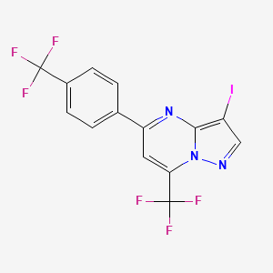 3-Iodo-7-(trifluoromethyl)-5-(4-(trifluoromethyl)phenyl)pyrazolo[1,5-a]pyrimidine