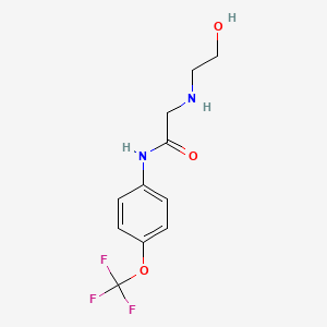 molecular formula C11H13F3N2O3 B6336670 2-(2-Hydroxyethylamino)-N-(4-(trifluoromethoxy)phenyl)acetamide CAS No. 1951441-22-7