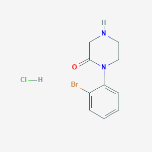 molecular formula C10H12BrClN2O B6336676 1-(2-Bromophenyl) piperazin-2-one HCl CAS No. 1987557-97-0