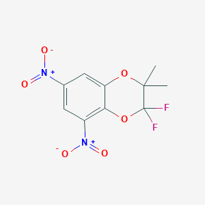 molecular formula C10H8F2N2O6 B6336692 2,2-Difluoro-3,3-dimethyl-6,8-dinitro-2,3-dihydro-1,4-benzodioxin, 90% CAS No. 1357624-37-3
