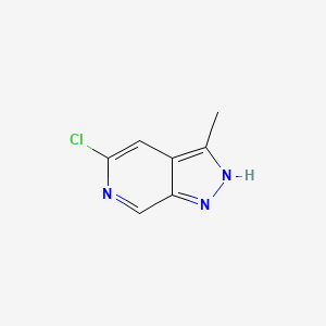 molecular formula C7H6ClN3 B6336767 5-Chloro-3-methyl-1H-pyrazolo[3,4-c]pyridine, 95% CAS No. 1211534-37-0