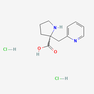 molecular formula C11H16Cl2N2O2 B6336784 (R)-alpha-(2-Pyridinylmethyl)-proline-2HCl CAS No. 1049732-38-8