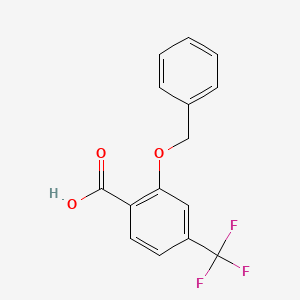 molecular formula C15H11F3O3 B6336789 2-(Benzyloxy)-4-(trifluoromethyl)benzoic acid CAS No. 1822843-97-9