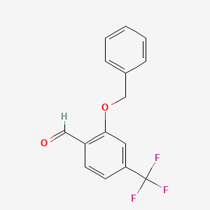 molecular formula C15H11F3O2 B6336803 2-(Benzyloxy)-4-(trifluoromethyl)benzaldehyde CAS No. 873194-12-8